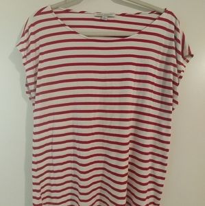 Green Envelope Nautical Tee Red/Wht Sz L